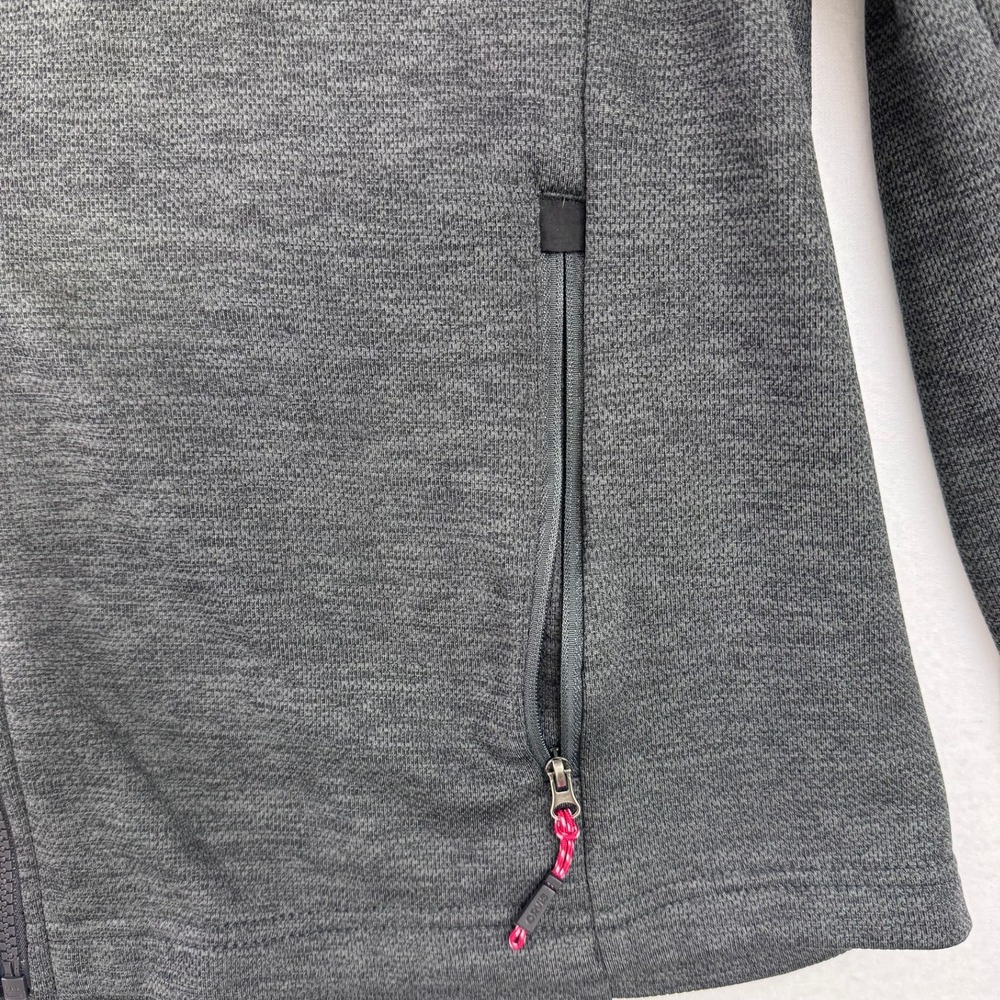Orvis Mens Full Zip Fleece Jacket Charcoal Gray Heather Black Contrast L 1522009 - Picture 2 of 6